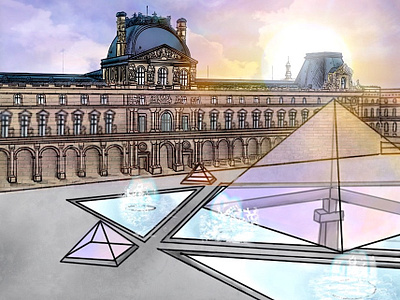 The Louvre design illustration