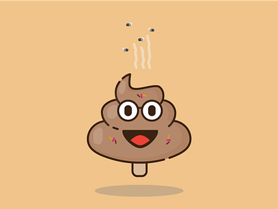 Po(o)p Ice! chocolate design ice cream illustration mbe style poop vector