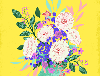 Spring flowers colourful colours cosy design flower illustration freelance graphic design graphic designers graphicdesign happy happyness home illustration illustrator postcard send spring springtime