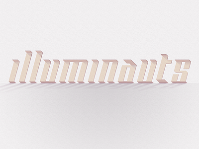 Illuminauts ambient occlusion folds hand drawn logo shadows vector
