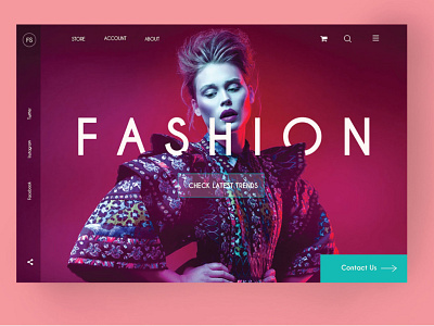 Fashion UI fashionuserinterface fashionweb landingpagedesign ui uidesign