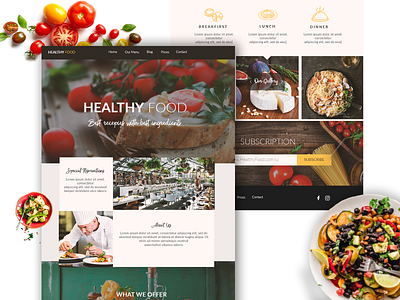 Healthy Food Resturant UI design food ui foodwebsite uidesign uiux webdesign websitedesign