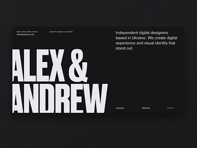 Portfolio black design interaction minimalism typography ui ux web web design