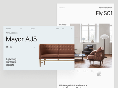 &Tradition Teaser clean design furniture furniture website interaction interaction design typography ui ux web webdesign website