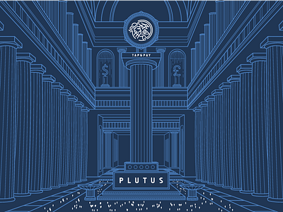 Illustration for Plutus antage illustration outline plutus