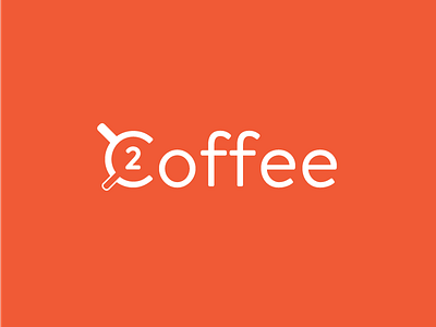 2 Coffee: Logo 2 coffee antage branding coffee cups logo orange
