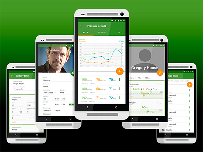 Healthdiary android app application health material design