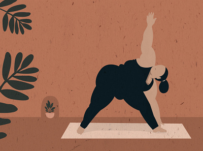 Yoga pose design flat illustration stayathome vector yoga pose