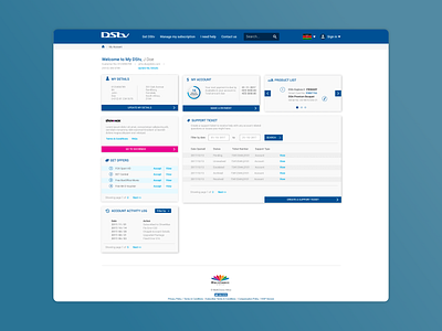 DSTV - Showmax Dashboard UI design dstv netflix network photoshop sketchapp ui uidesign uidesigns ux