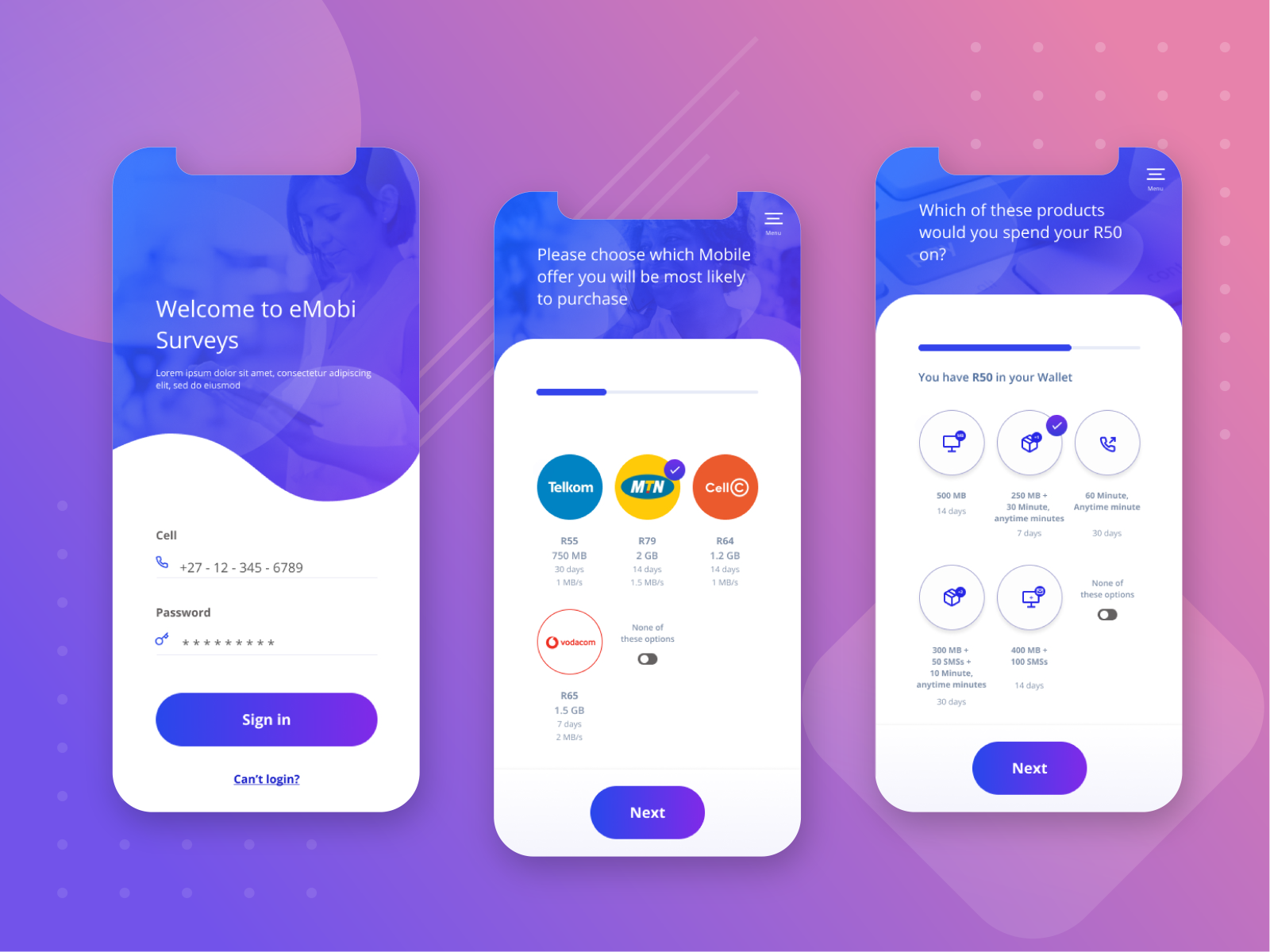 eMobi Survey Product Design by Phuthuthu Solly Mola on Dribbble