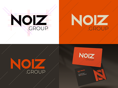 NOIZ.GROUP bold brand branding design identity logo noiz noizgroup orange simetry