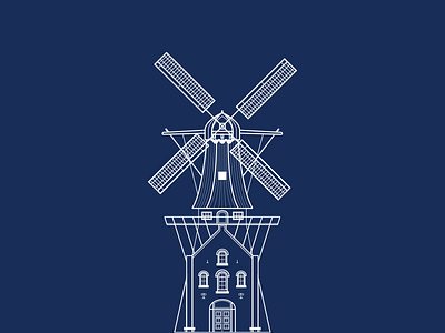 Illustration Old Windmill