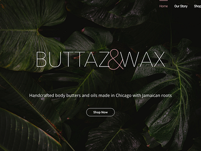 Buttaz&Wax Skincare Homepage branding design ui web