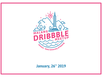 Malang Dribbble Meetup - January 2019 branding design logo meetup