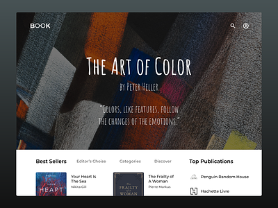 Online Bookstore Landing Page adobexd book design landingpage ui web