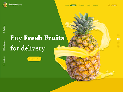 Fresh Fruits app branding design illustration illustrator ui ux vector web website