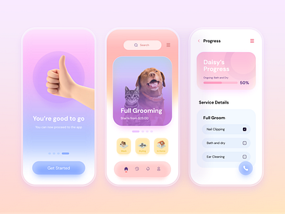 Pet Grooming App by Yuriko Christian for Innolab Studio on Dribbble