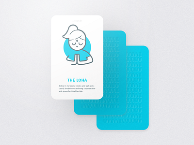 Myndset Card blue card game cards design thinking female illustration meditation myndset pattern print rounded rounded corners shadow yoga