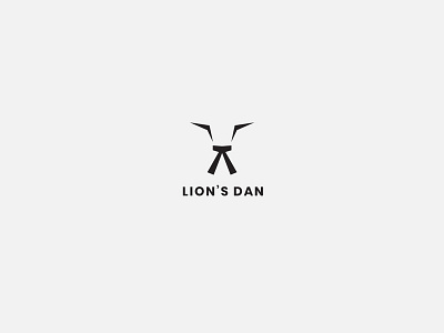 Lion's Dan black belt den design illustration karate karate dan lion lion head lion king logo logodesign logodesigns logos logotype martial arts