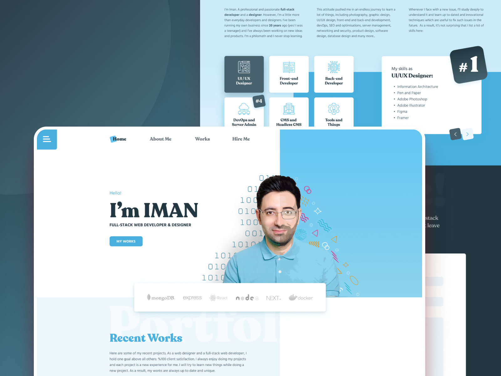 My Personal Portfolio Website by Iman GM on Dribbble