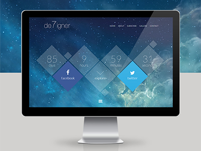 De7igner - Coming Soon Template coming soon design designer flat ios ios7 theme under construction website