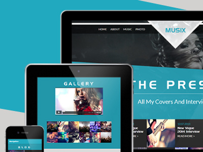 MusiX - Premium Music Responsive Website Template band design dj html5 inspiration music premium responsive template theme themeforest