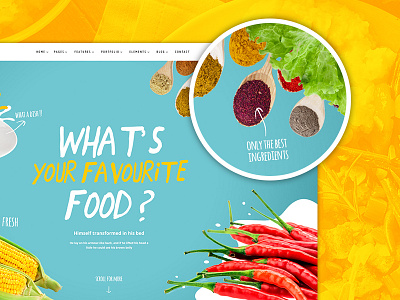 Your favourite food :) creative design new theme photoshop project theme themeforest unique web wordpress