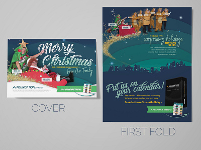 Custom Christmas Card brand identity christmas card marketing page layout typography