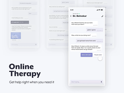 Online Therapy health health app medical mental health mobile app therapist therapy ui ui design