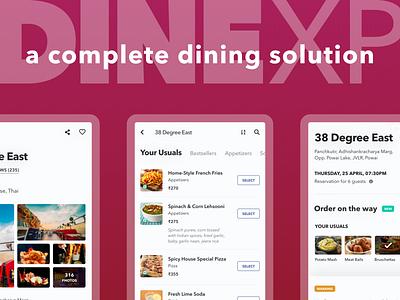 DineXP — Simplified Dining Experience dineout drinks food food and drink food app mobile app restaurant ui ui design yelp zomato
