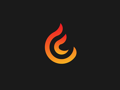 F+Flame branding design gradient illustration logo vector