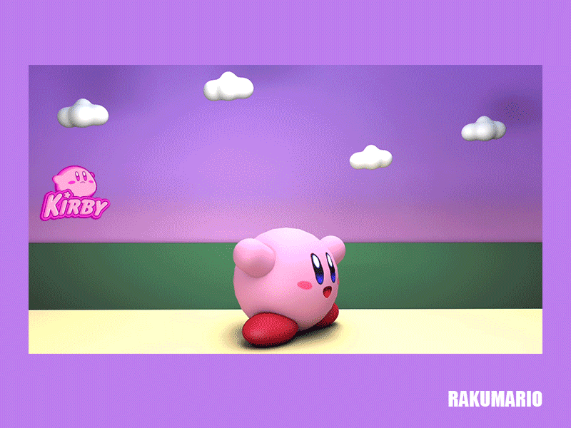 Kirby Jump animation c4d design