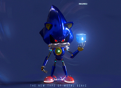 The New Type Of Metal Sonic 3d c4d graphic design sonic，