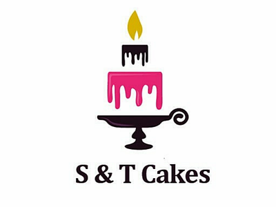 S & T Cakes cakes illustrator logo photoshop