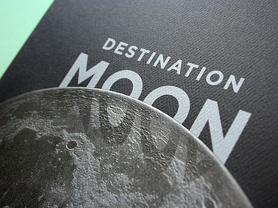 Destination Moon — Front Cover cover design design layout logo typography