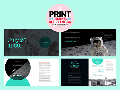 Destination Moon — Sample Spreads design layout layout design typography