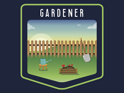 Gardener Badge badge design gradient icons illustration logo logo illustration