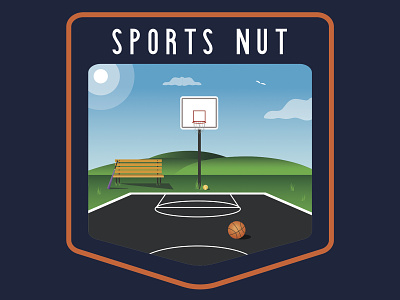 Sports Nut Badge badge badge logo basketball gradient illustration outdoors patch sports