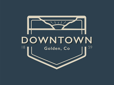 Golden, CO Logo badge blue brand colorado golden logo