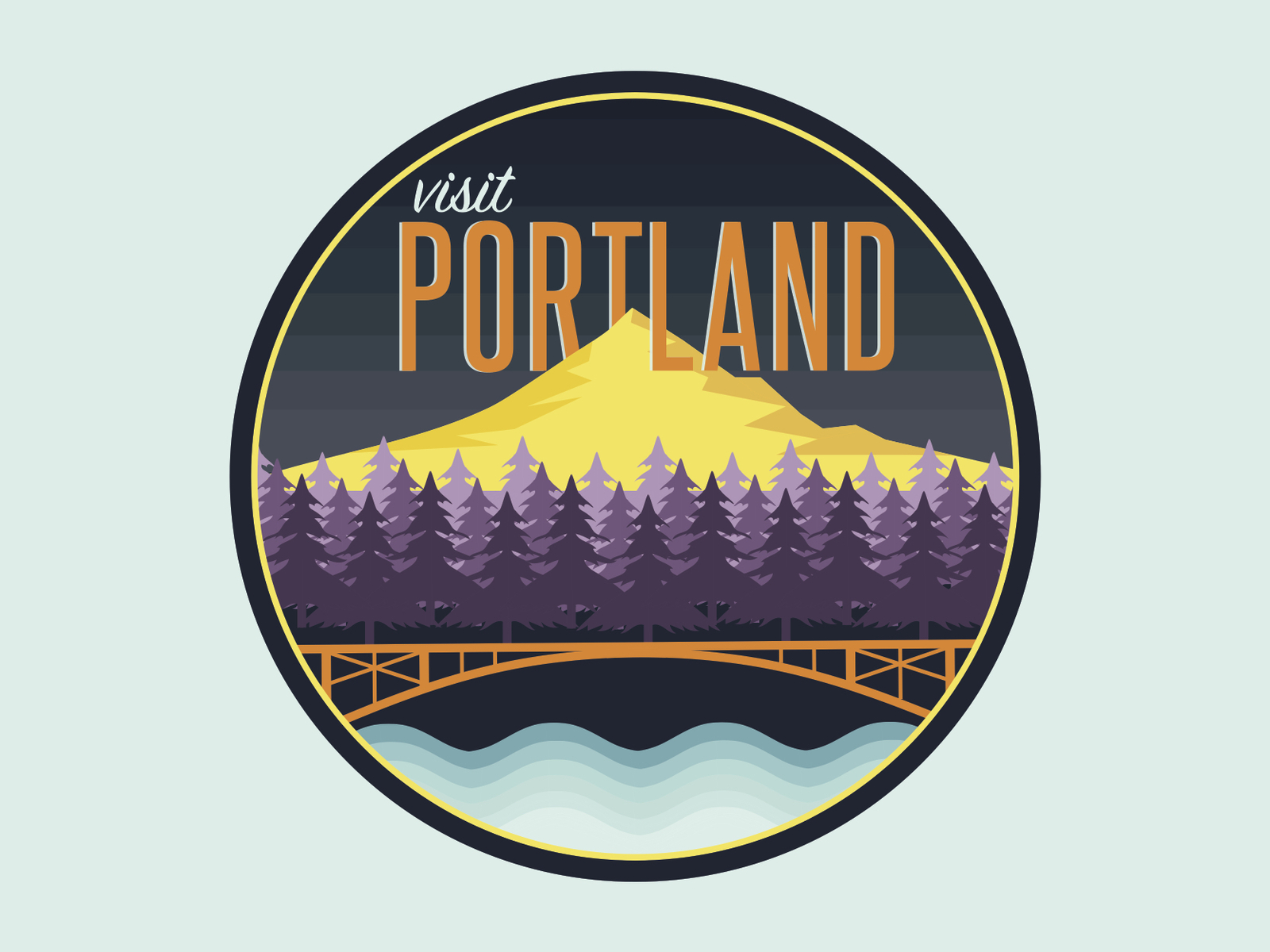 Visit Portland Badge by Madison Schrag on Dribbble