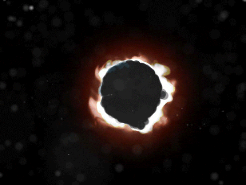 Meteor / sun aftereffects black comet fire flame form meteor particle red sun trapcode