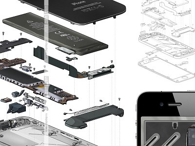 iphone 4 inside illustration