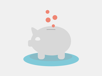 Piggy Bank 10thshot animal finance illustration material design money pig piggybank save saving