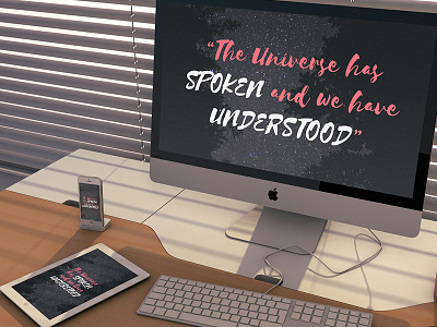 The Universe has Spoken - Wallpaper desktop free inspiration ipad iphone photo quote space stars type universe wallpaper