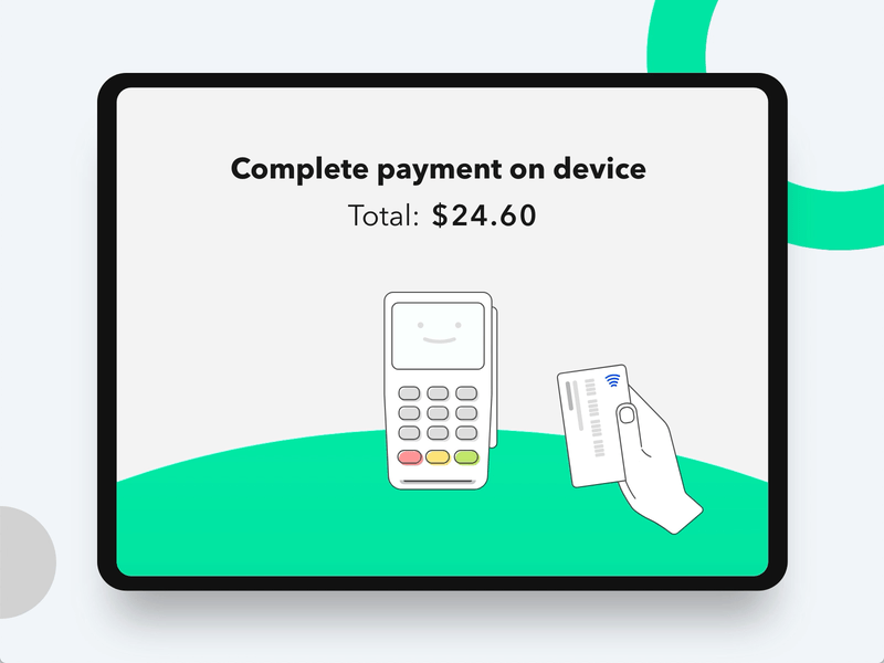 Payment page for Self Serve Kiosk