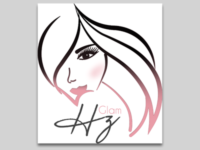HZ Glam Logo branding design flat icon illustration logo vector