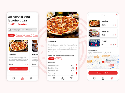 Pizza Delivery App by Oleksandr on Dribbble