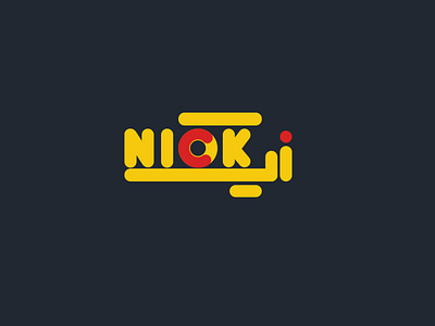 NICK dark branding design logo minimal typography web website