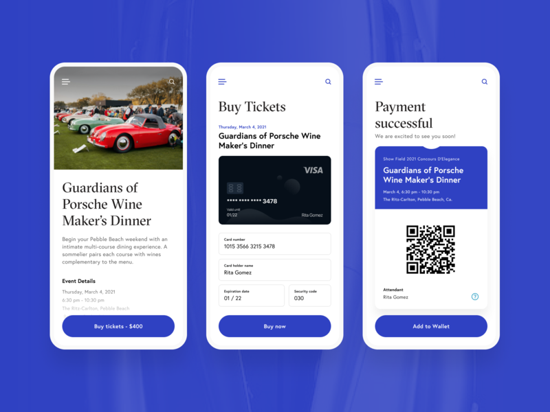 Auto Show concept designs: Part 2 app branding cars design flutter mobile app product design ticket typography ui ux wallet