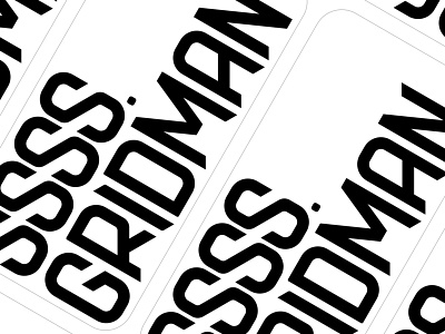 SSSS Gridman design poster typography vector